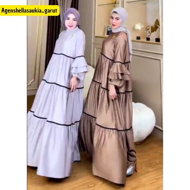 Shella Saukia Official Gamis Premium ShellaSaukia Official Gamis Cantik Shella Saukia Terbaru Long D