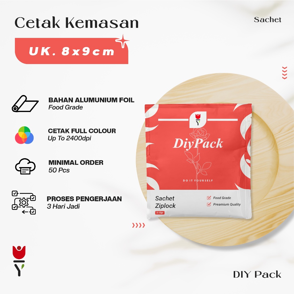 

Diypack - Cetak Kemasan Sachet Ukuran 8x9 Untuk Kemasan Masker Wajah