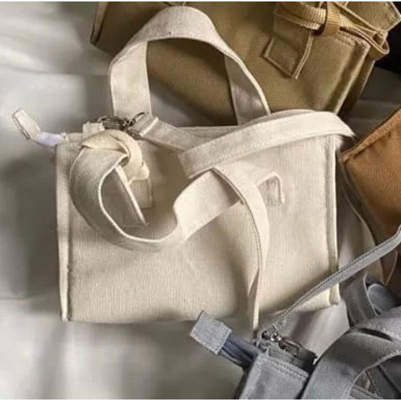 Tas Selempang Wanita Aletta Canvas / Sling Bag Mini Canvas / Tas Wanita Selempang Canvas