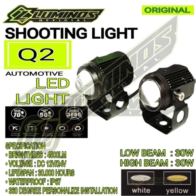 Lampu sorot LUMINOS Q2 2warna