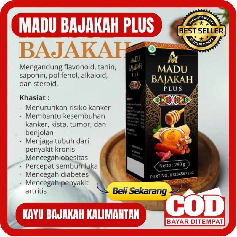 

BAJAKAH PLUS ABABIL 280 gr - MADU BAJAKAH ABABIL 280gr Atasi Kanker Kista Benjolan Wasir Ambeyen Ambeien