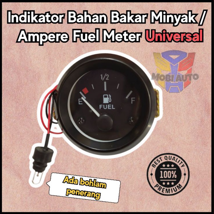 Ampere Amper Meter Bensin Indikator Bahan Bakar Universal Mobil Motor