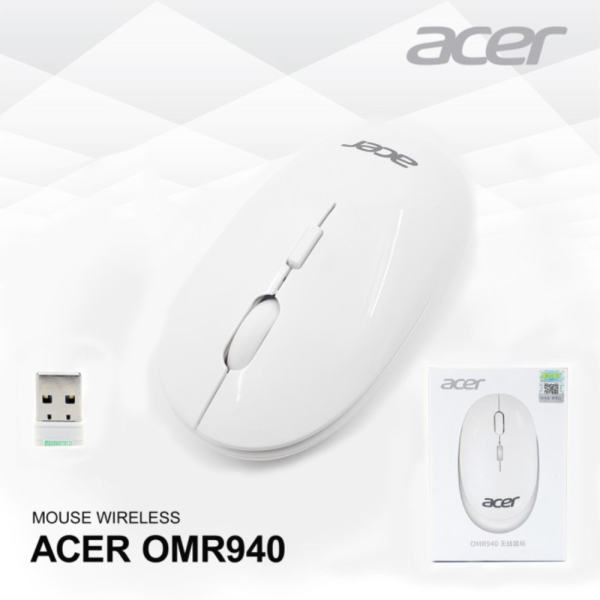 Unik Mouse Wireless Rechargeable Acer OMR940 Bisa Di Cas Charger dicas Diskon