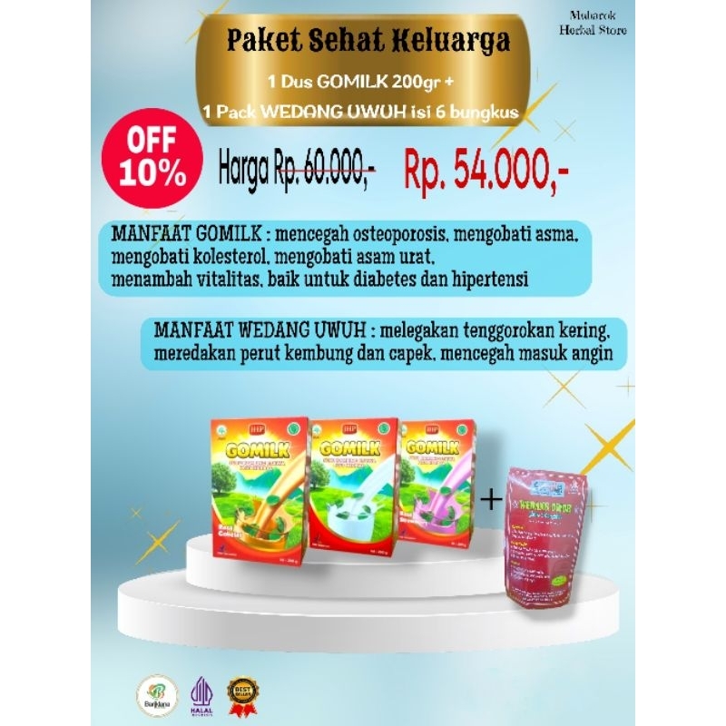 

PAKET SEHAT KELUARGA Susu Gomilk kambing etawa dan wedang uwuh