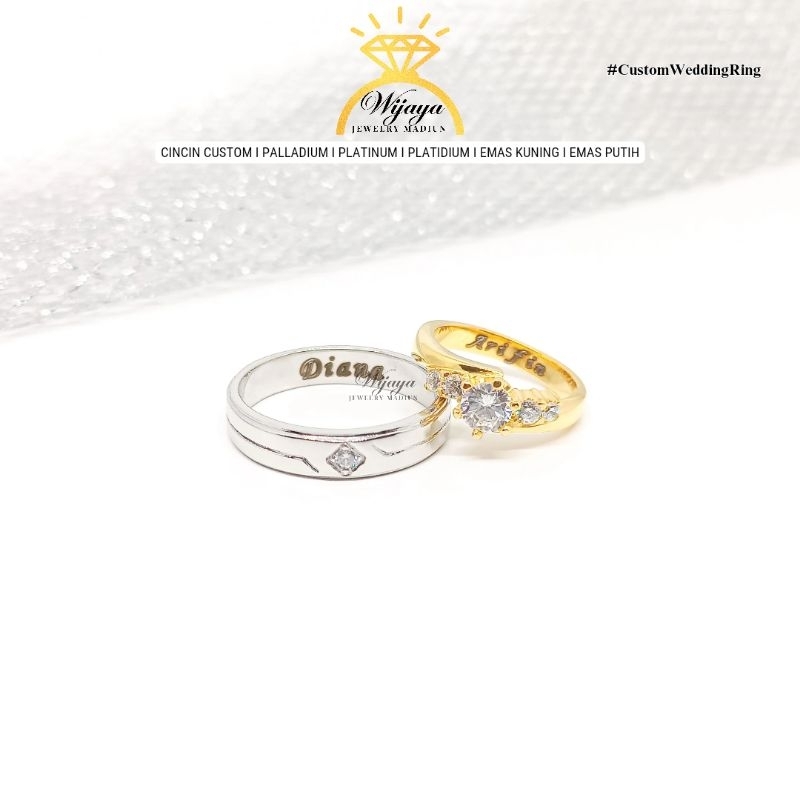 Wijaya Jewelry Madiun-CINCIN NIKAH EMAS KUNING DAN PLATINUM