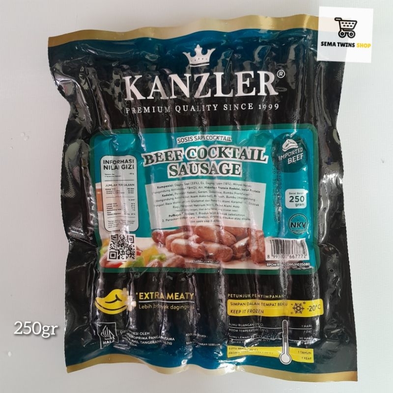 

Kanzler SOSIS SAPI BEEF COCKTAIL SAUSAGE 250GR
