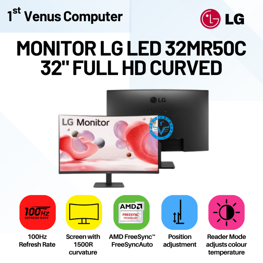 Monitor LG LED 32MR50C  32" Full HD CURVED / MON55-LG