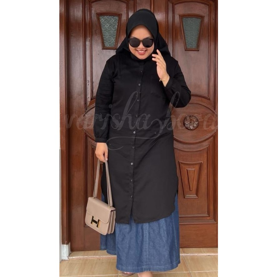 Tunik Rayon Twill Pakaian Wanita Muslimah Terbaru Katun premium