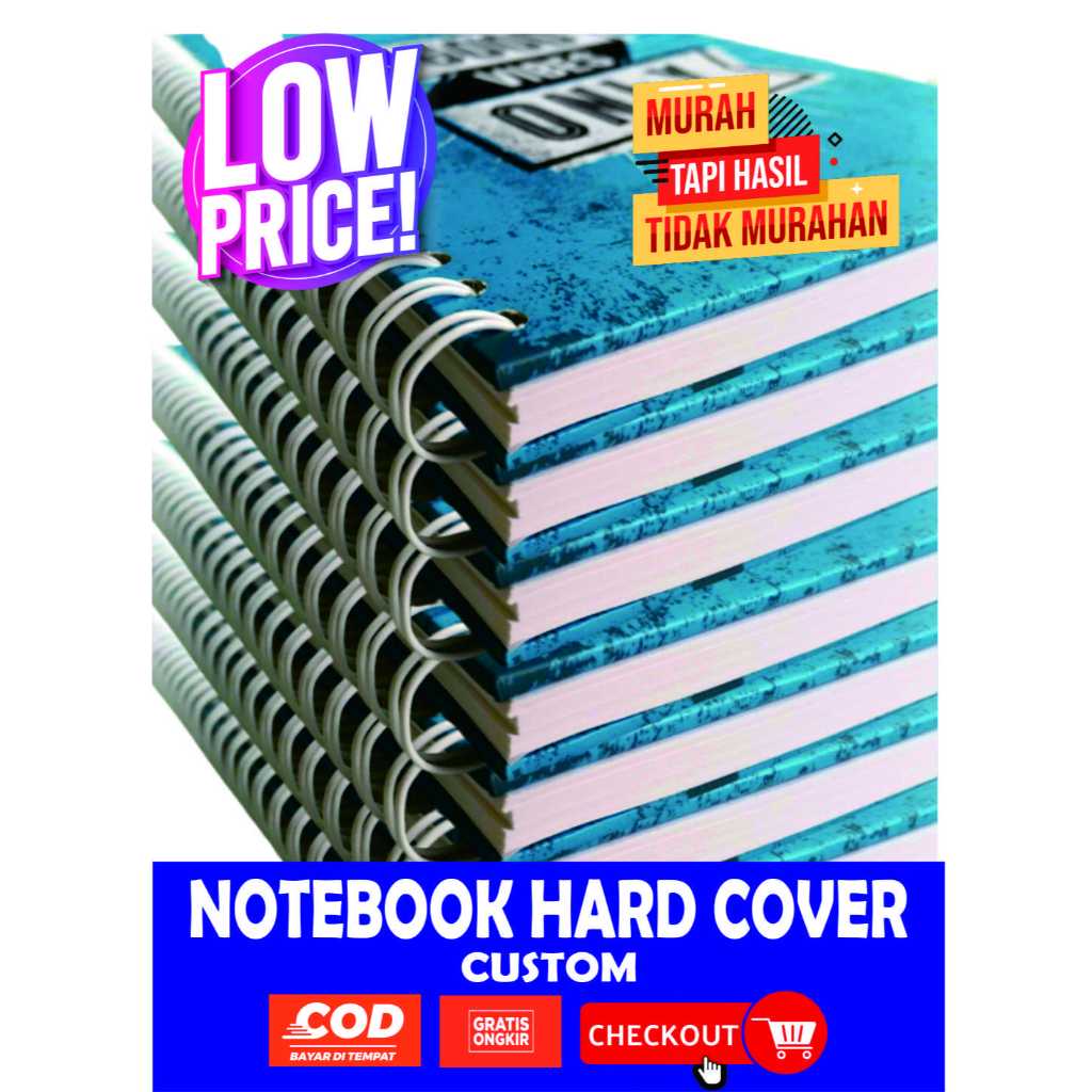 

Notebook HARDCOVER Spiral A5 Custom Murah