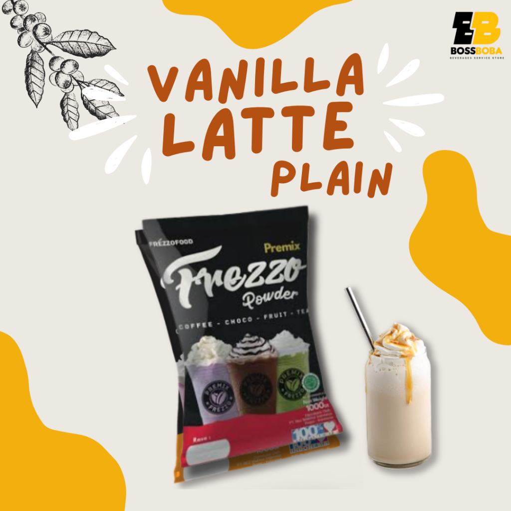 

Bubuk Minuman Rasa Vanilla Latte Plain Frezzo Powder Drink 1kg/Minuman Kekinian Murah/Bossboba