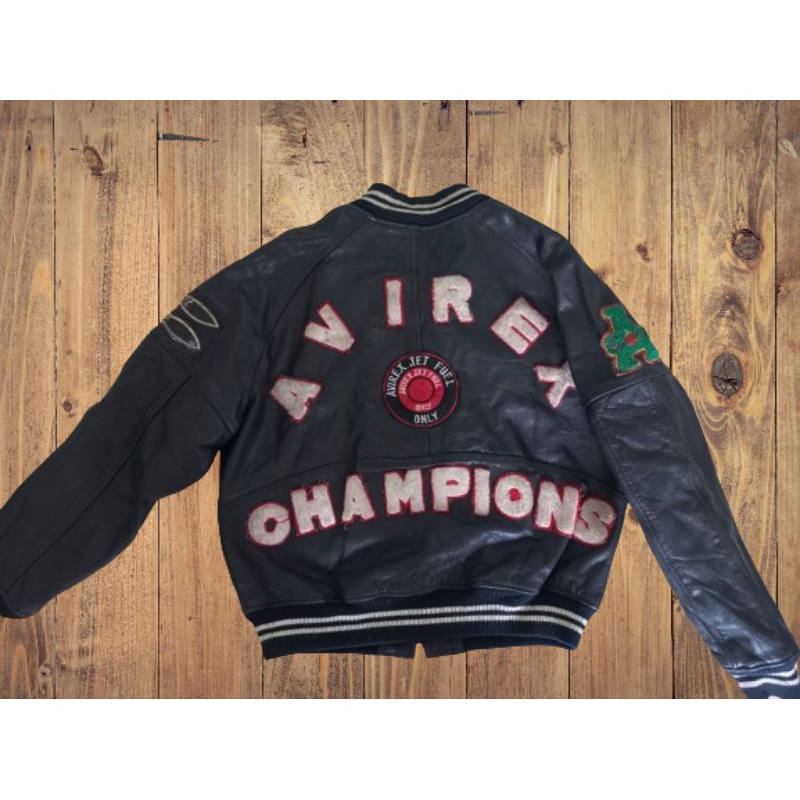 AVIREX CHAMPION varsity leather jacket 🇺🇲 not schott vanson