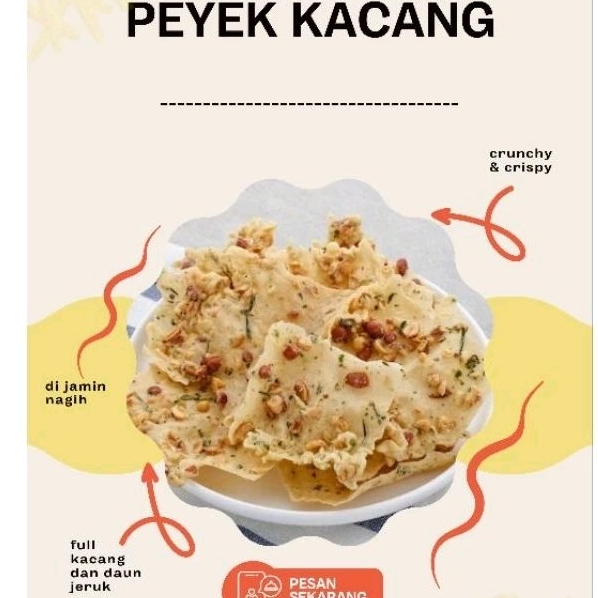 

peyek/rempeyek varian toping ada peyek kacang/peyek kacang ijo/peyek rebond