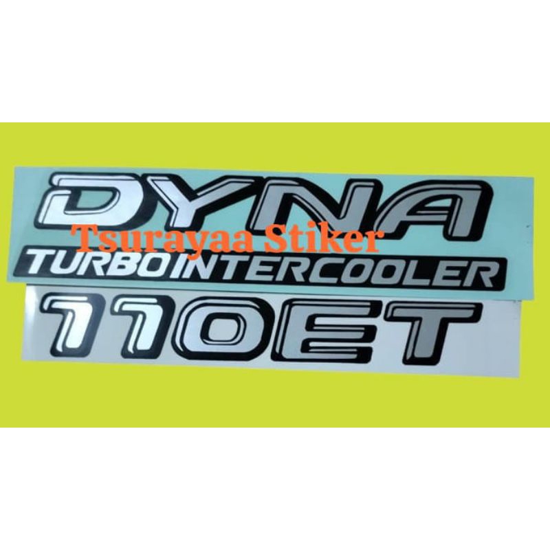 satu set stiker mobil Dyna Turbo Intercooler/ stiker mobil tulisan Dyna Turbo Intercooler 110ET