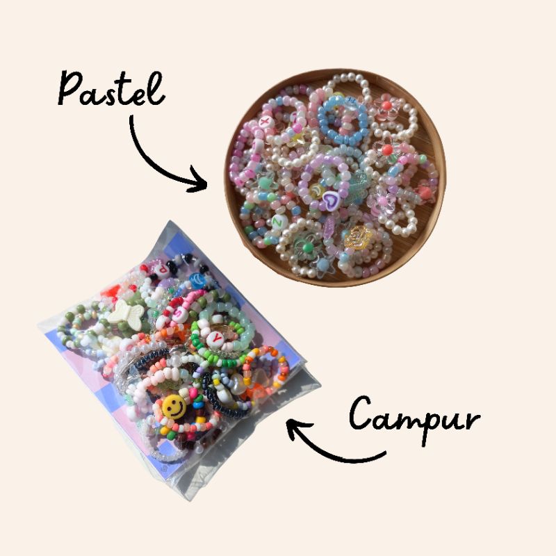 CINCIN MANIK / RING BEADS Kpop Idol paket usaha