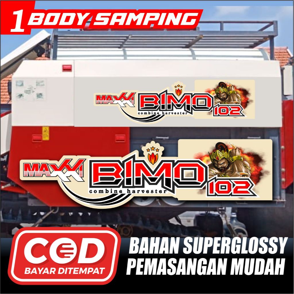 STIKER MAXXI COMBINE 102 HARVESTER STIKER COMBINE BIMO 102 - MAXXI BIMO