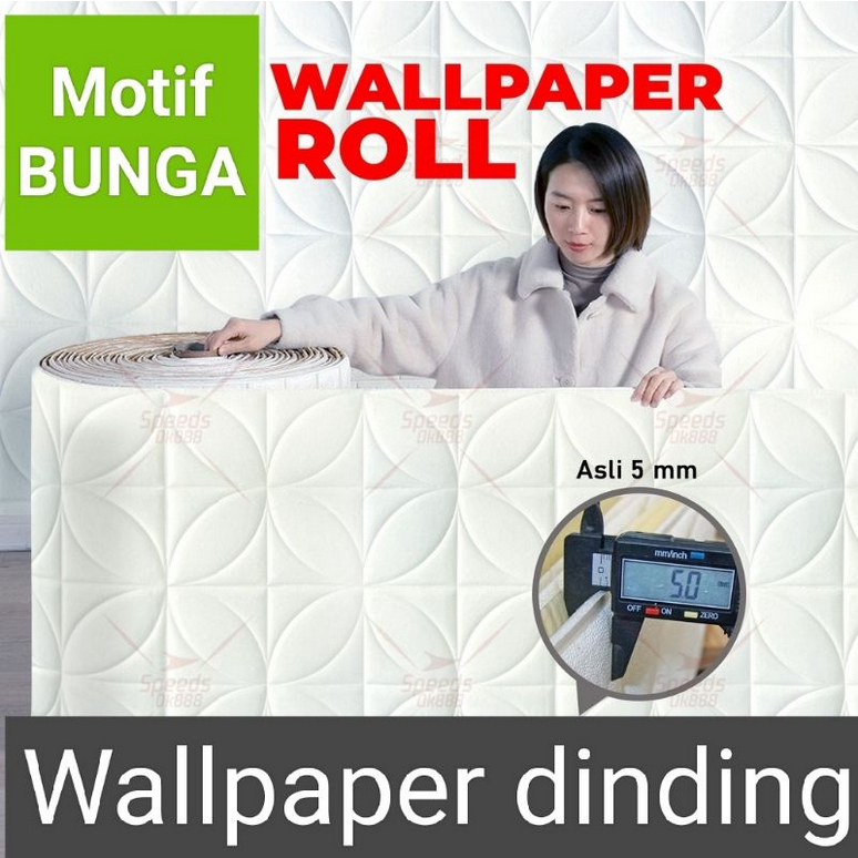 WALLPAPER DINDING ROLL WALLPAPER 3D FOAM BATA ROLL ROLLAN