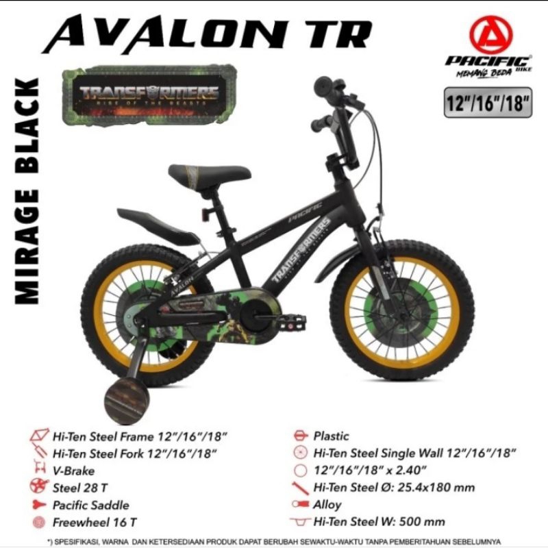 Sepeda BMX 16 inc PACIFIC AVALON TR Transformer Sepeda Anak