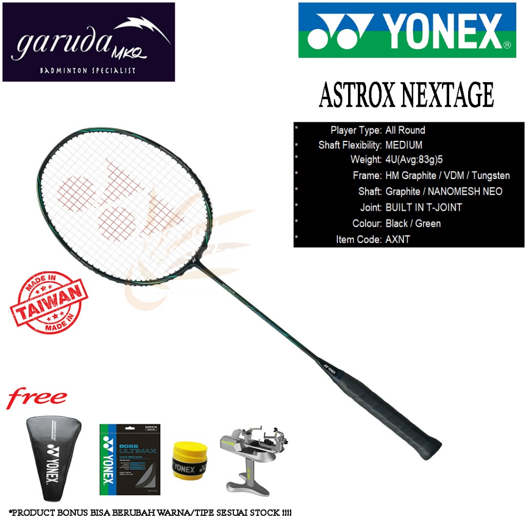 RAKET BADMINTON YONEX ASTROX NEXTAGE Black Green / YONEX AX NEXTAGE
