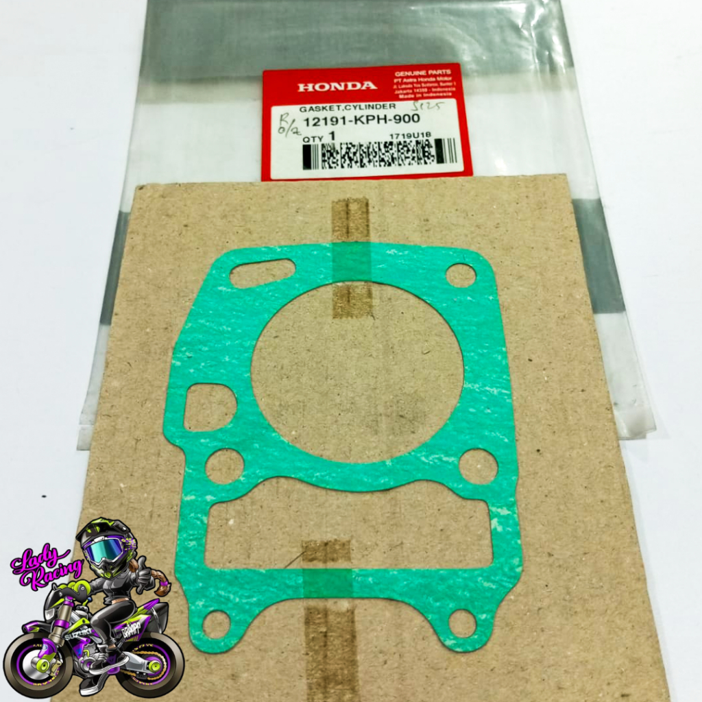 PAKING GASKET BLOK CYLINDER KARISMA SUPRA X 125 SUPRA X 125 INJECTION HONDA ORIGINAL AHM