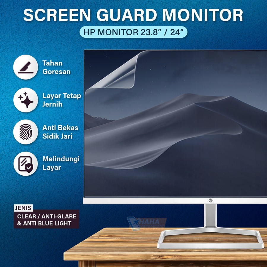 J4SL Anti Gores Hp Monitor 23.8 24 Inch M24Fwa Screen Guard Layar Pc Protector Pelindung