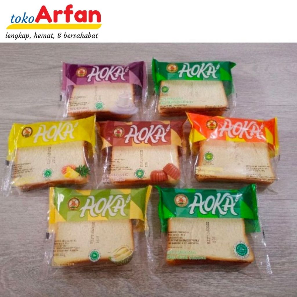 

Aoka Roti Panggang Viral Roti Murah enak empuk 1 dus isi 60 Varian Lengkap 65gr