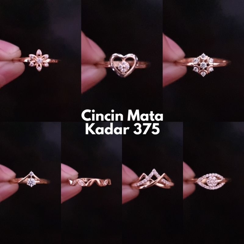 Cincin Emas Motif Mata Kadar 375