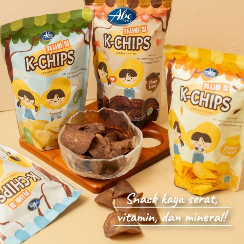 

Abe Food K-Chips cassava chip cemilan sehat anak non msg non pengawet 80gr