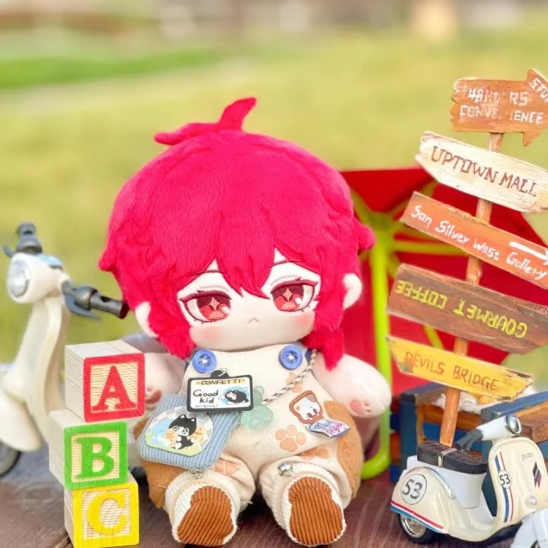 [READY STOCK] doll diluc genshin impact boneka diluc doll 20cm diluc - gulu