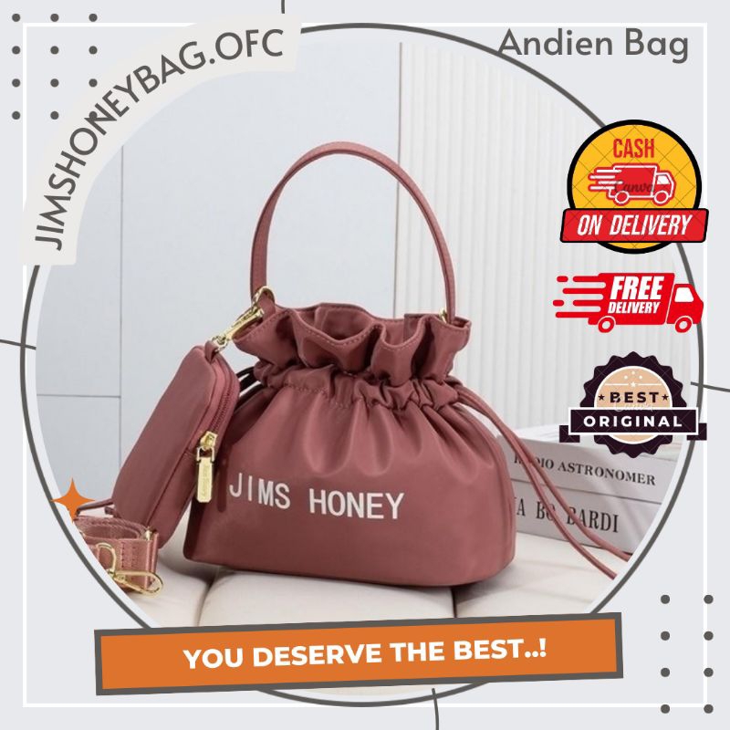 TAS SELEMPANG BAHU PARASUT BUCKET SERUT WANITA STRING BAG LUCU ANDIEN BAG JIMS HONEY