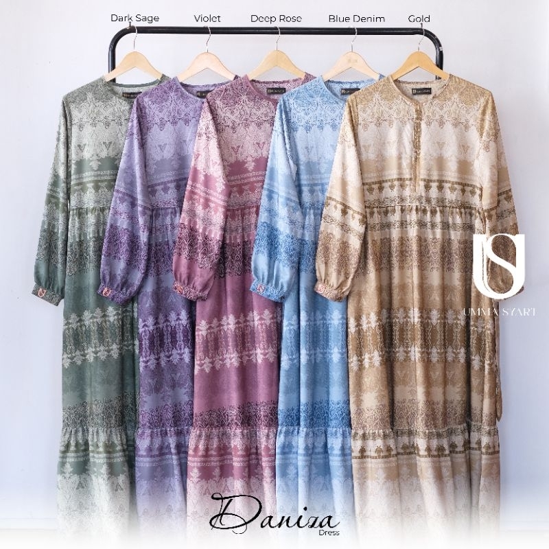DANIZA DRESS - UMMA SYAR'I /GAMIS MOTIF /GAMIS  ADEM PREMIUM/GAMIS UMMA