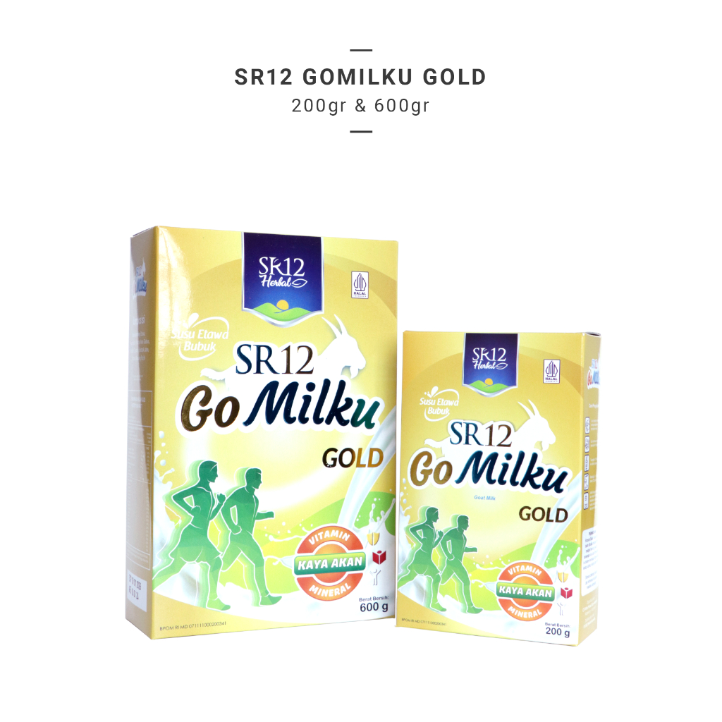 

SR12 Gomilku Gold Melengkapi Kebutuhan Nutrisi Terutama Lansia Susu Kambing Etawa Dengan Kandungan Super Lengkap Yakni Susu Ikan Gabus Daun Kelor Jahe Dan Bawang Putih 200gr dan 600gr Susu Rendah Gula dan High Kalsium