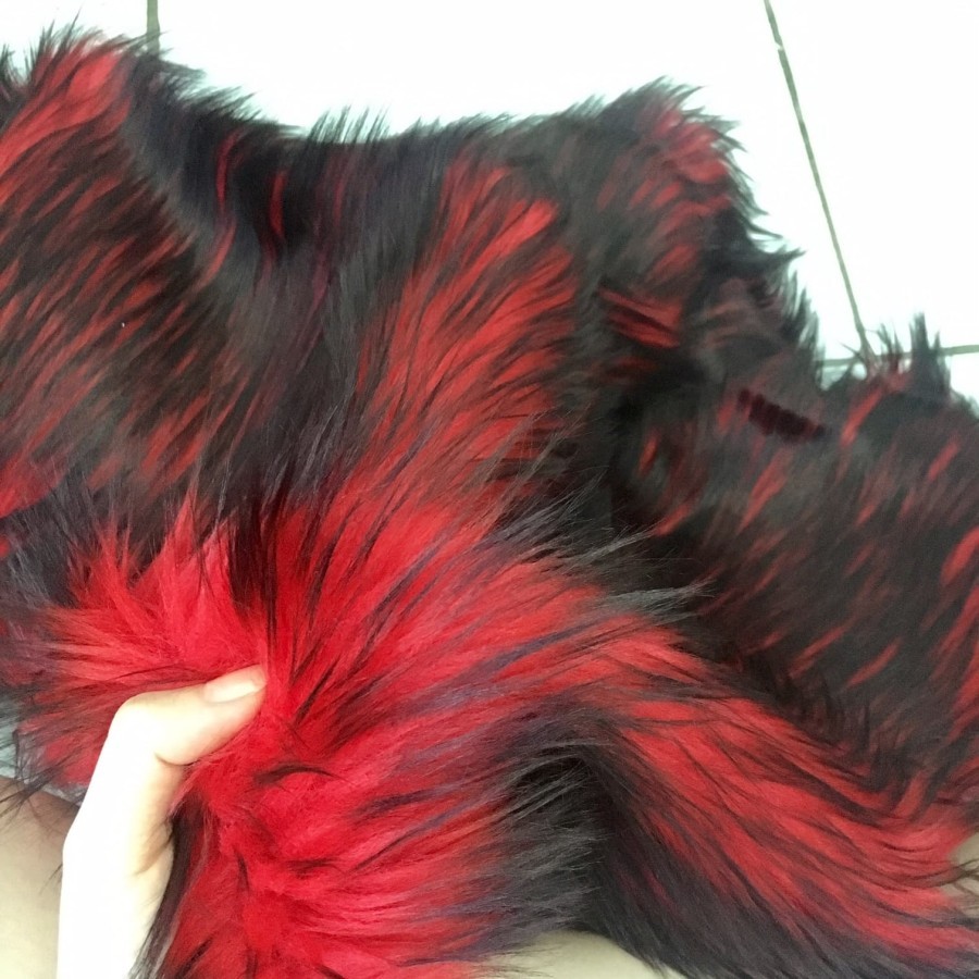 KINGFUR Aksesoris mobil best seller new arrival bulu dasbod mobil warna merah biru coklat cream kuni