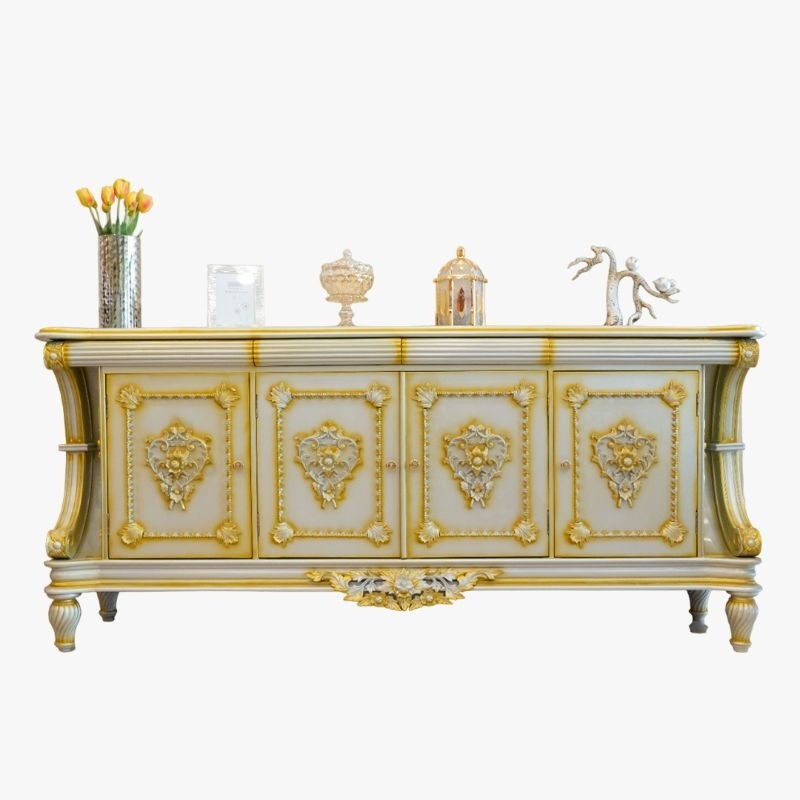𝘼𝙉𝙀𝙆𝘼 - Cemara Bufet jati Ukir - Credenza Solid Wood Jati - Meja Tv - Kabinet