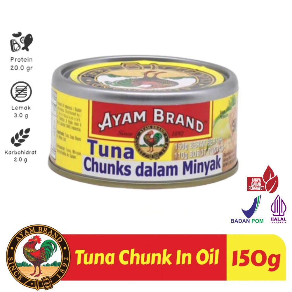 

Ayam Brand Ikan Tuna Kaleng Chunk In Oil 150 g