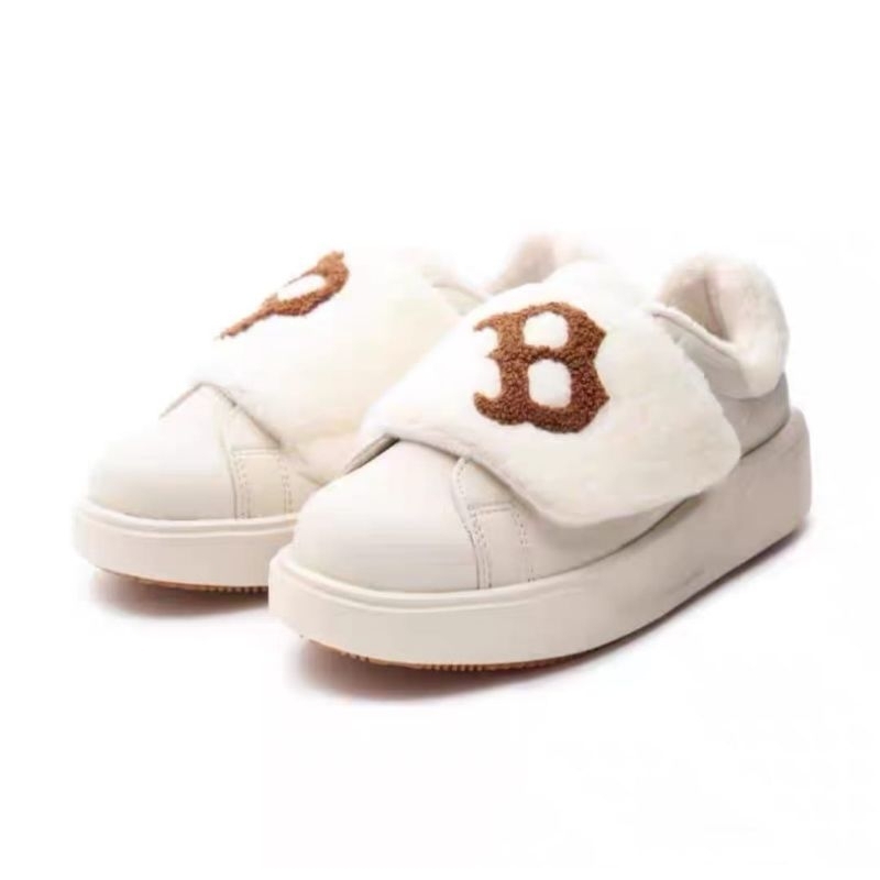 Sepatu MLB Chunky Boston Classic A Fleece Light Beige / MLB Original