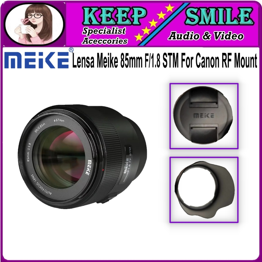 Lensa Meike 85mm F1.8 STM For Canon Mirrorless RF Mount
