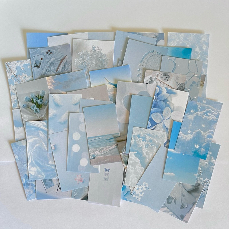 

[50PCS] Journal Mini Paper Deco Blue (Non-Sticker)