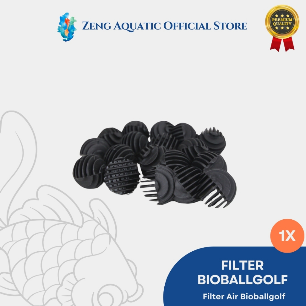 Media Filter Bioball Golf Satuan Zeng Aquatic - Rumah Bakteri Bulat Aquarium - Bioball Kolam Ikan Ko