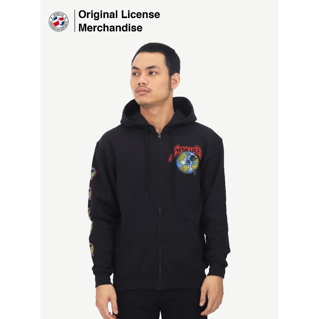Jaket Jacket Hoodie Sweater Zipper Pria Wanita Dewasa Katun Polyester Band Musik METALLICA Original 