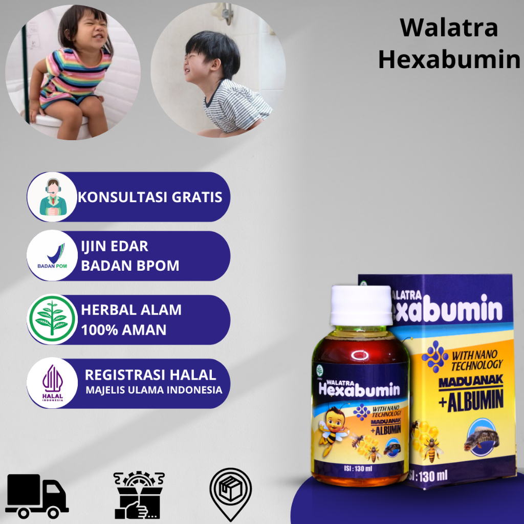 Hexabumin Obat sembelit Anak, Diare, Bab keras, Pelunak Feses Anak, sembelit anak Sulit Buang Air Be