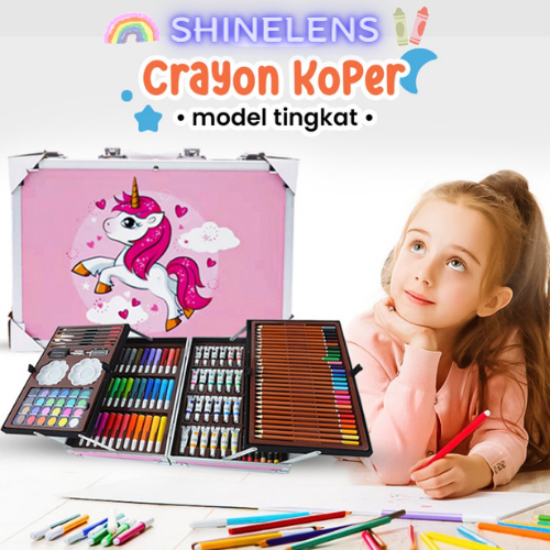 

Crayon Set,Pink Pony 145 Pcs. Koper Alumunium