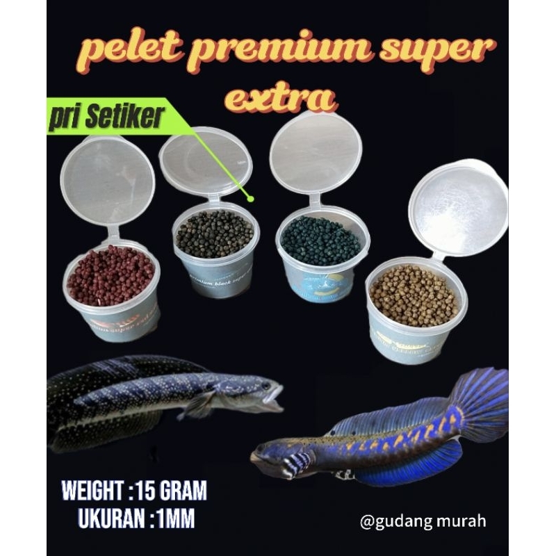 pelet premium super extra blue extra, yellow extra, Red extra, black extra