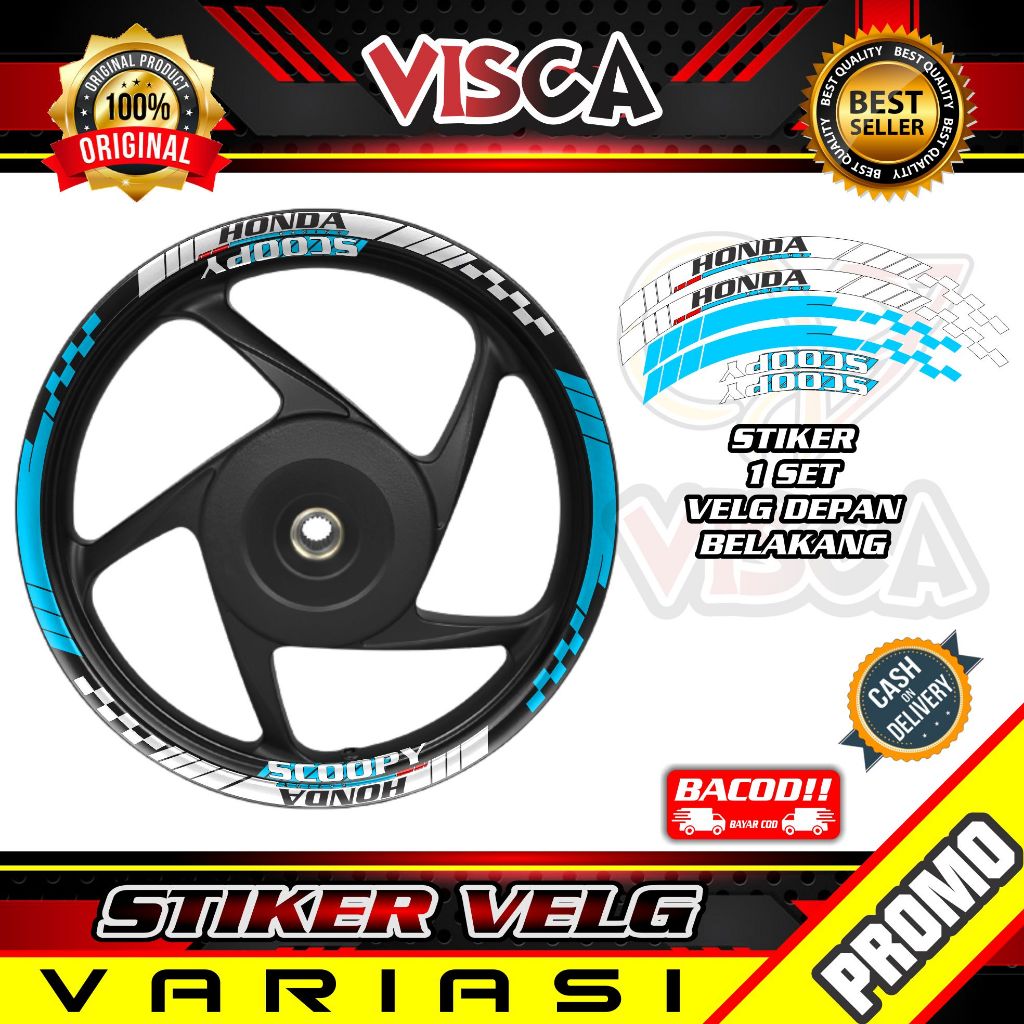 Stiker Velg - Sticker Velk - Stiker Cutting Velg - Stiker Velk Scoopy fi Esp & Karbu Flag 3
