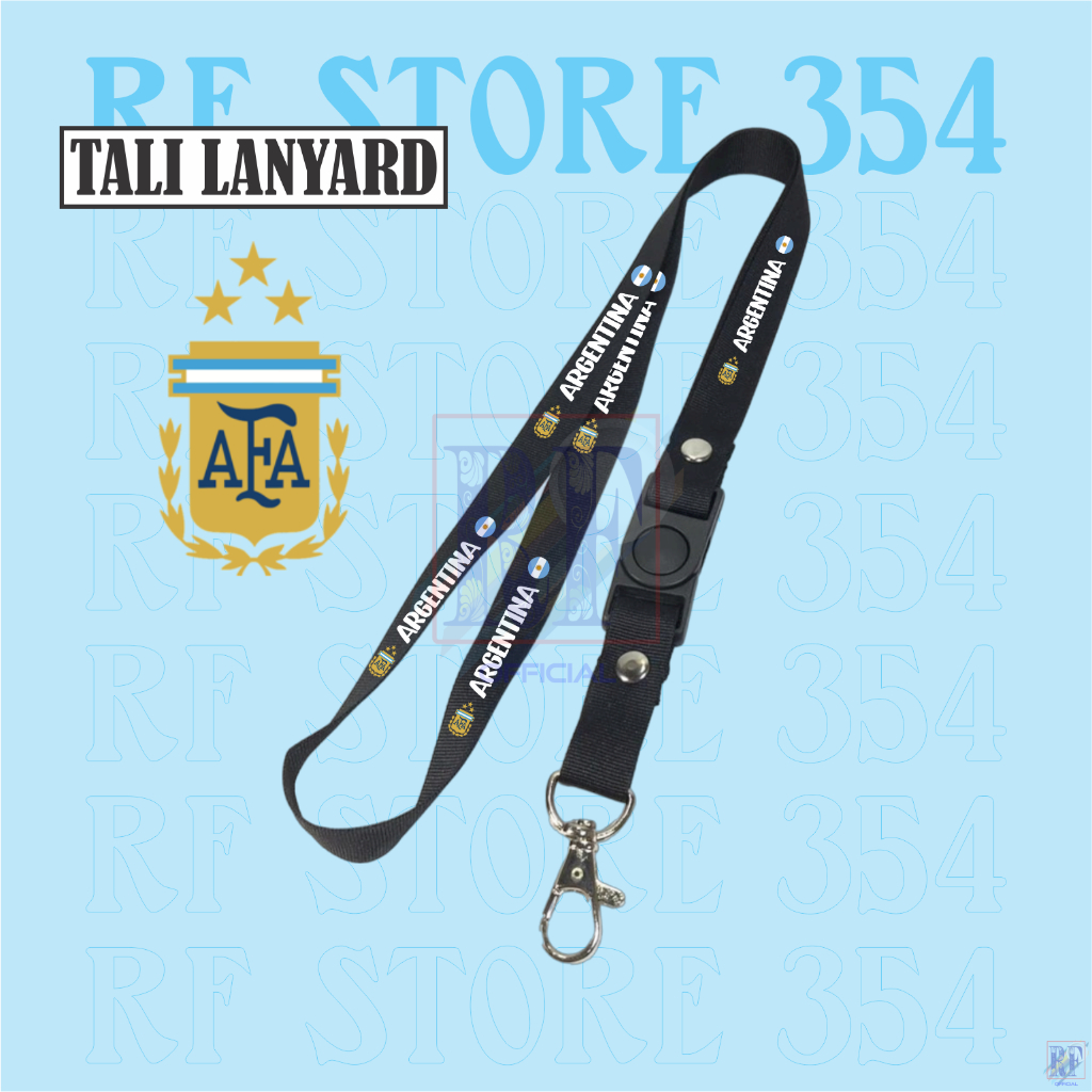 

Gantungan kunci ARGENTINA / MESSI FIFA WORLD CUP 2022 QATAR tali lanyard band gantungan leher id card name tag