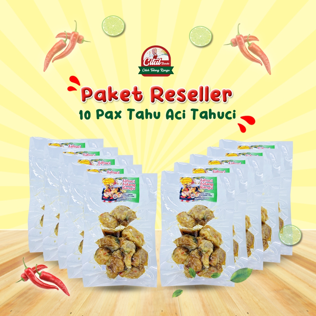 

Citul Bunda - Paket Reseller 10 Pax Tahu Aci Tahuci Gurih Goreng Asli Khas Bandung