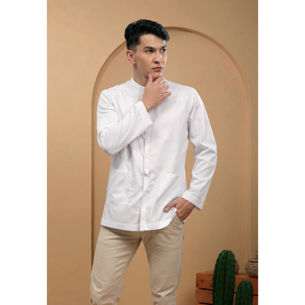 ALTAN MENSWEAR ZOYA-KOKO LENGAN PANJANG PUTIH