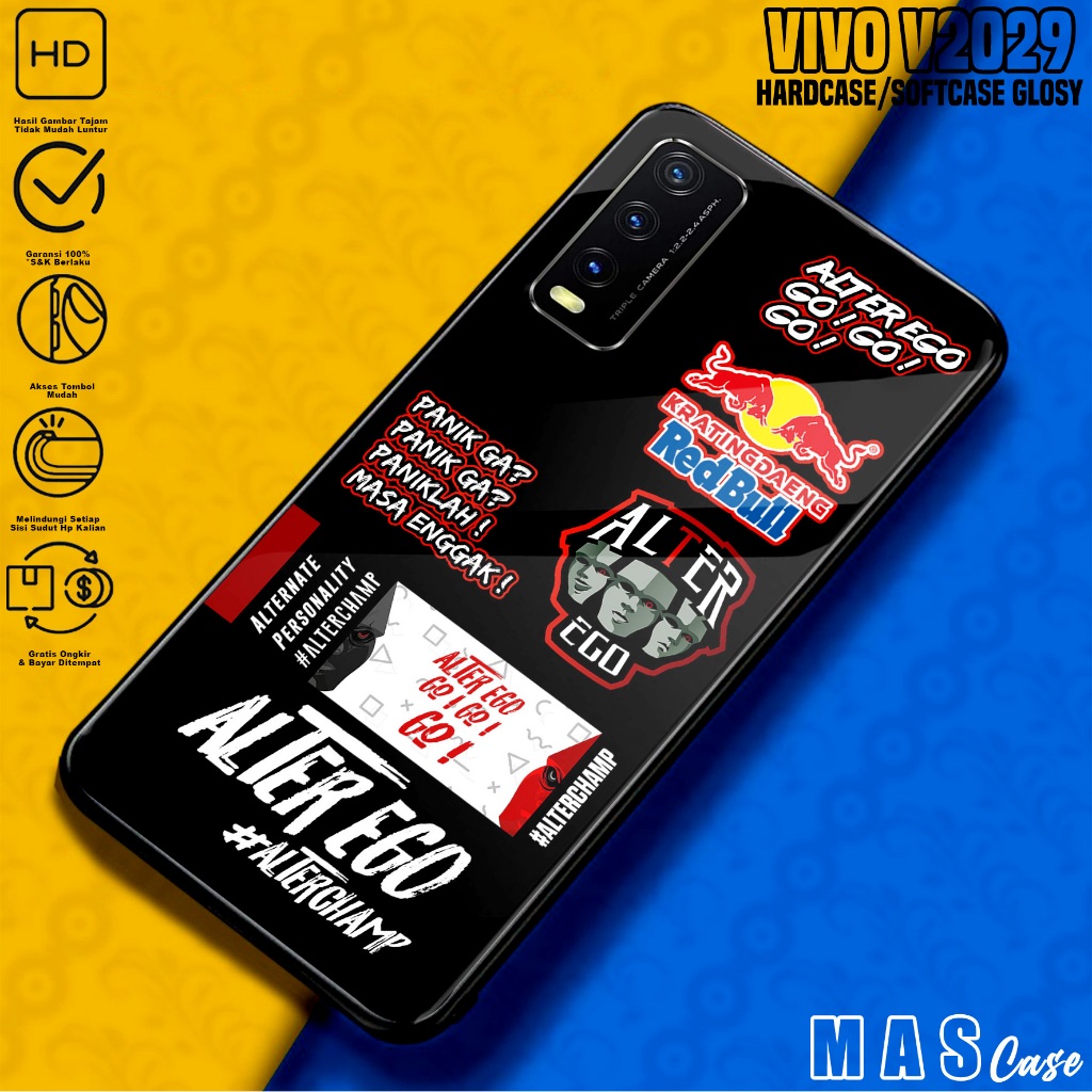 Case VIVO V2029 - Casing Hp VIVO V2029 ( ESPRT ) Silikon Hp VIVO V2029 - Softcase Glass Kaca - Kondo