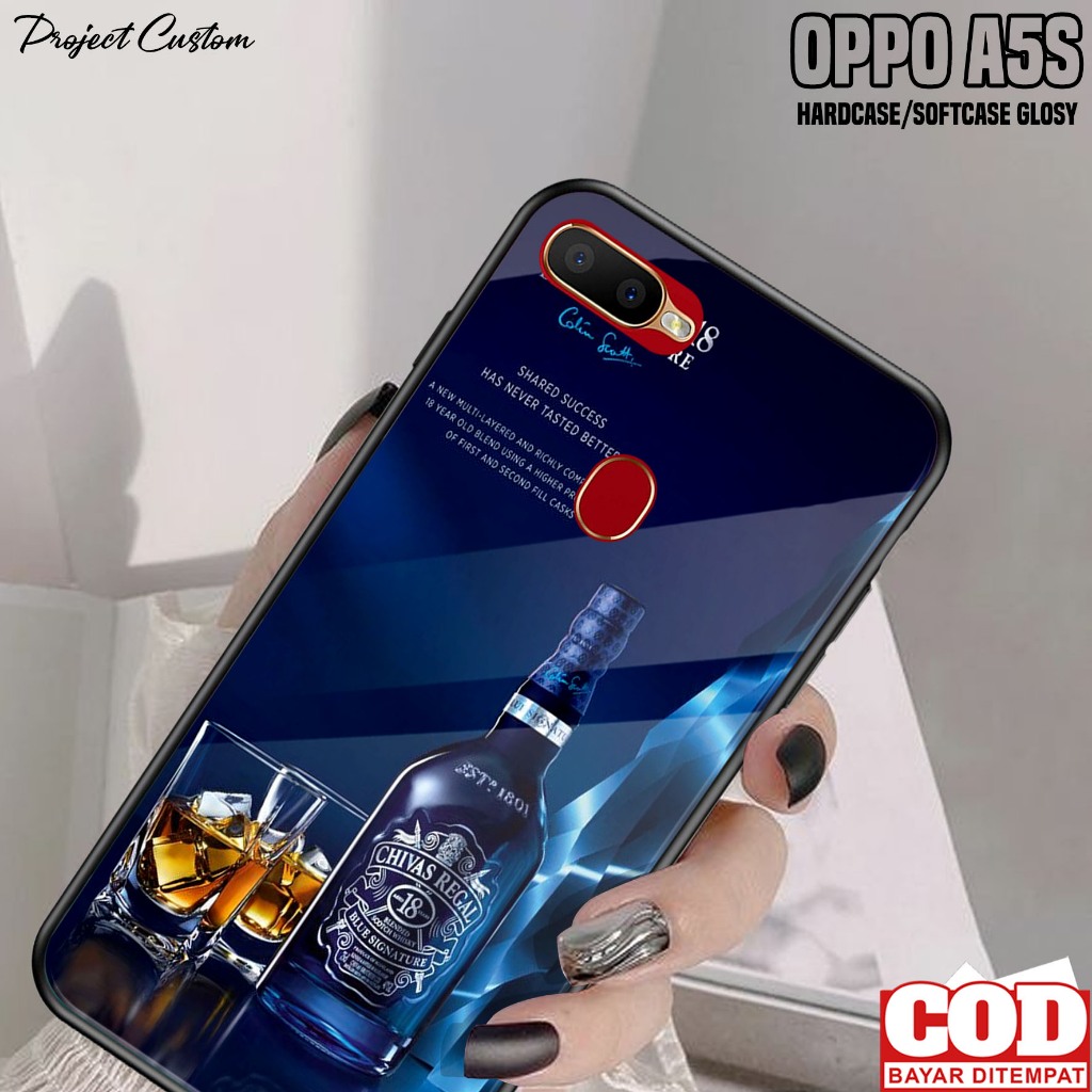 Case Oppo A5S - Casing Hp Oppo A5S Motif ( JD ) - Softcase Glass Kaca - Kondom Hp - Cassing - Pelind