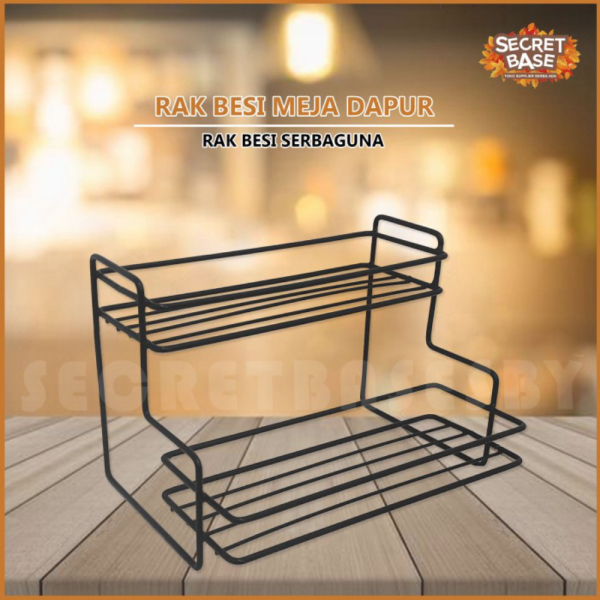 Unik RAK BESI MEJA - Kitchen Set / Rak Bumbu Susun / Rak Besi Serbaguna Murah