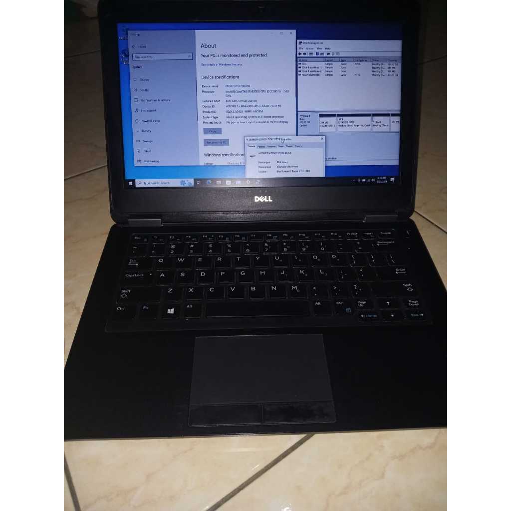 Laptop Dell Latitude e5270 RAM 8 GB SSD 512 GB